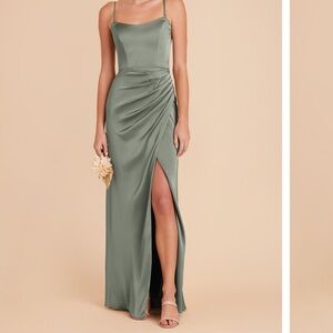 Birdy Grey Anne Dress- Sea Glass Matte Satin